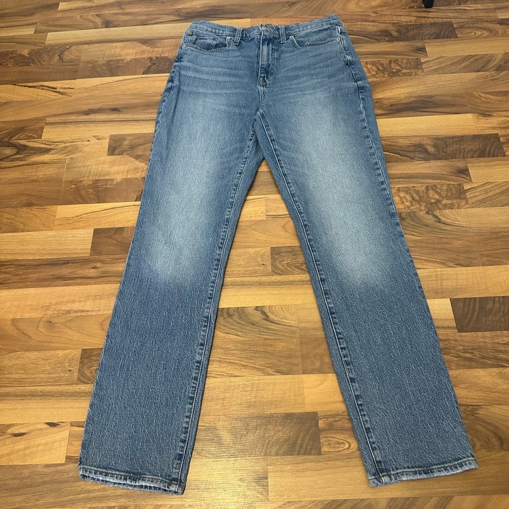 Madewell Women's Tall High Rise Slim Boy Jean Straight Leg Blue 29T
